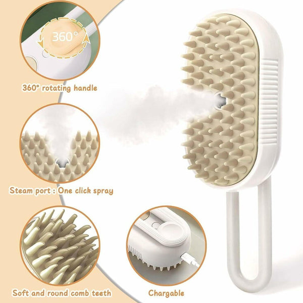 Electric Spray Handle Massage Brush Hair Removal Brush Steam