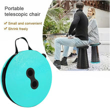 Portable Retractable Folding Stool with Carrying Straps , Collapsible Telescoping Space Saving Stool For Adults For Outdoor Fishing Hiking Gardening